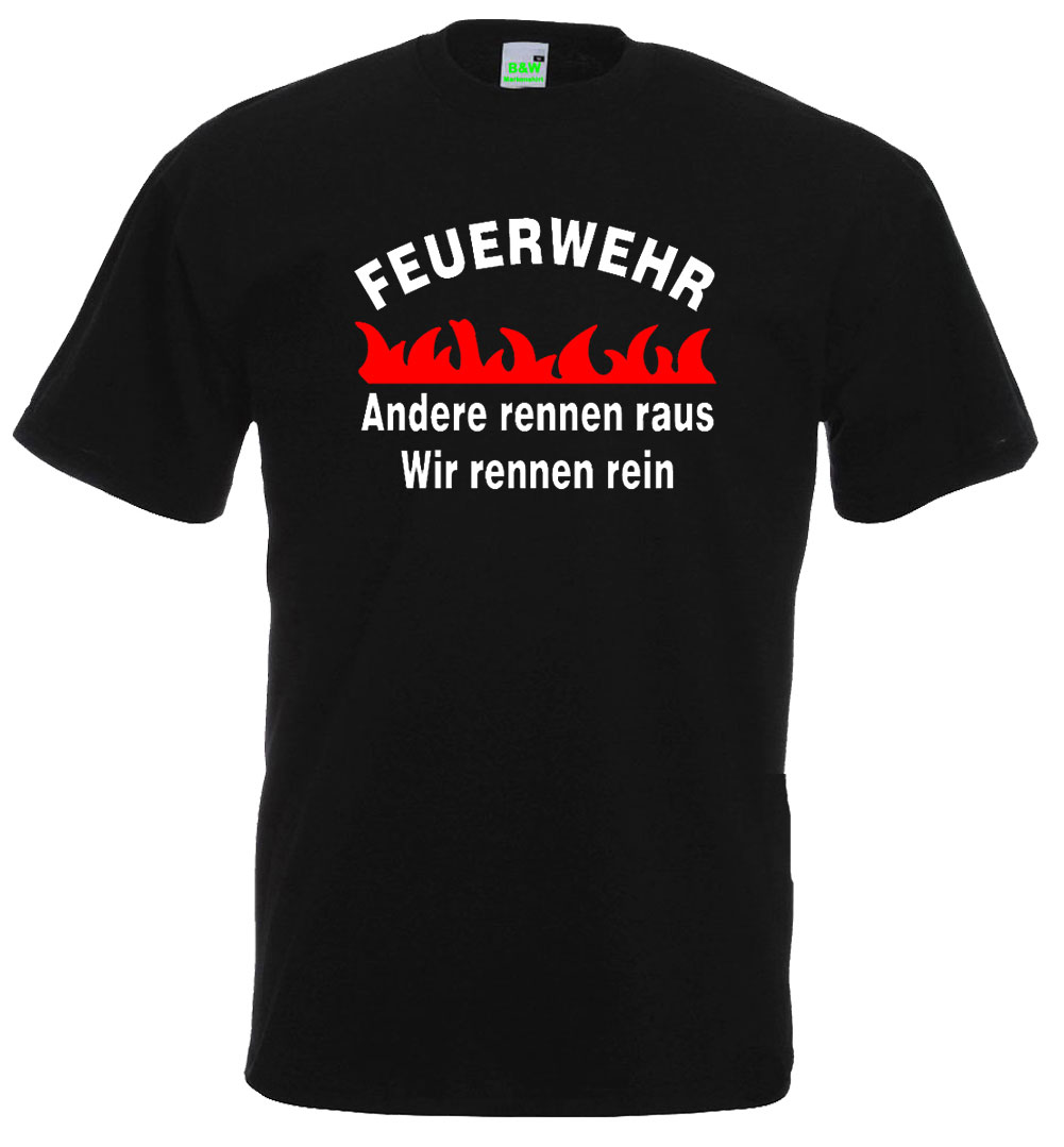 Feuerwehr-Spruch Aufkleber „Andere Rennen Raus – Wir Rennen Rein“ – Ca. 60x40 Cm, Wasserfest